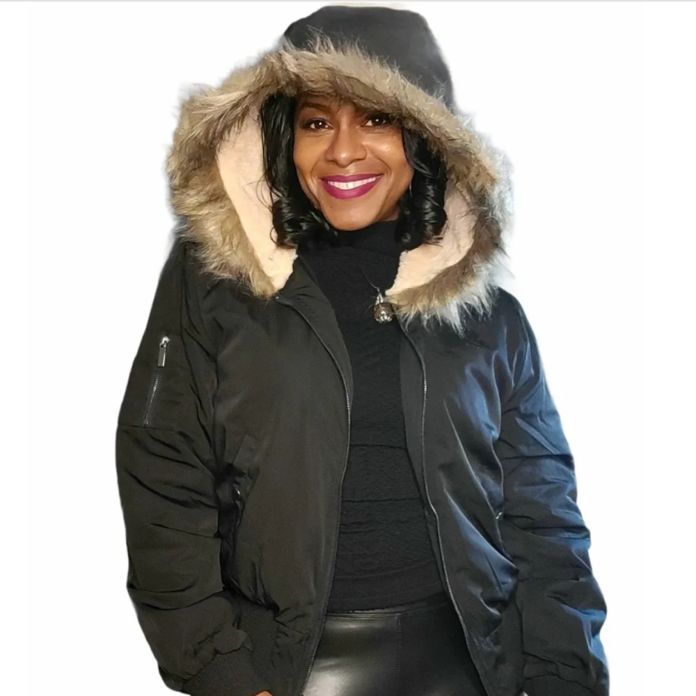Faux Fur Hooded Jacket